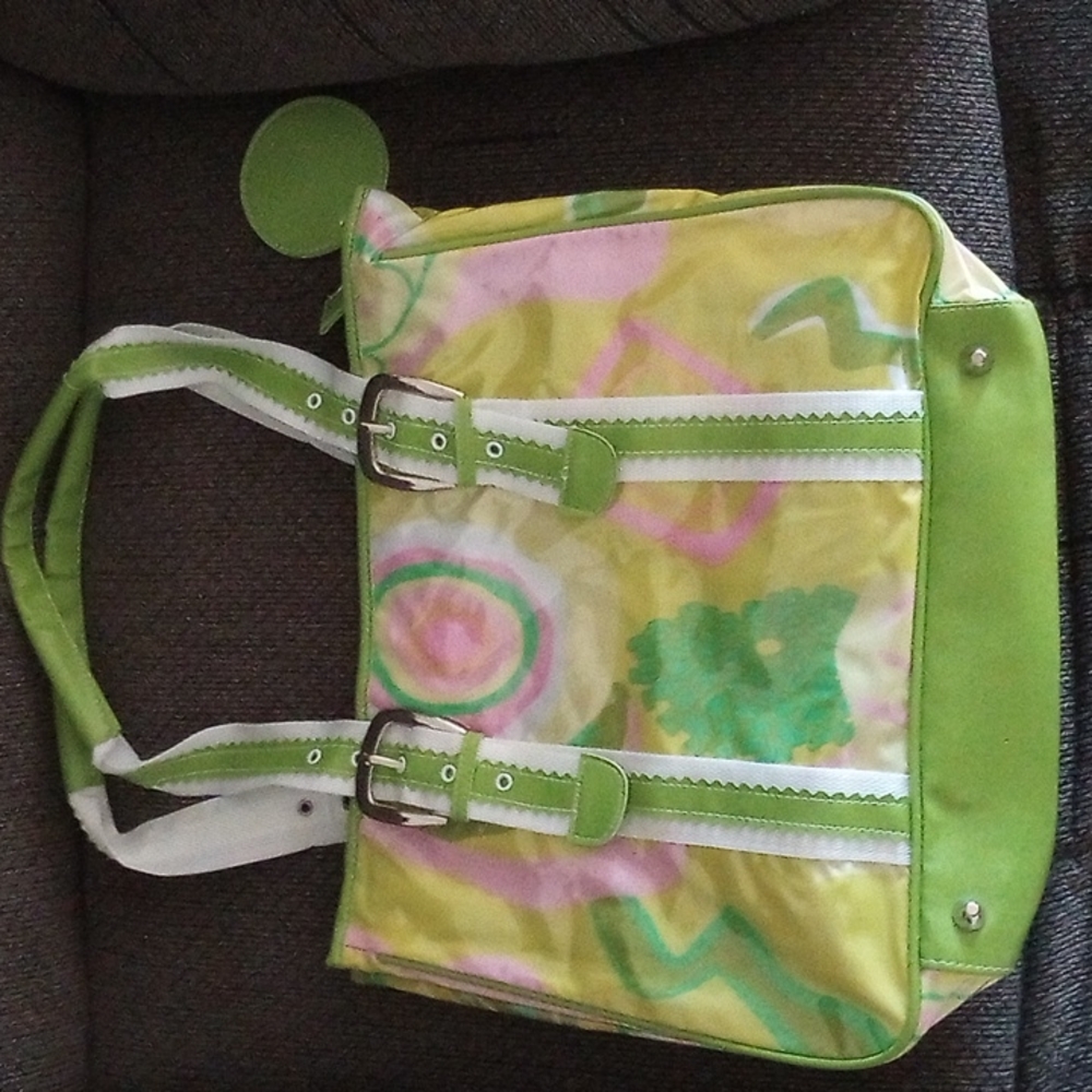 Lancome 🌸🍏 Lime Pink Bag